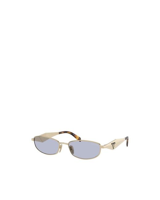 Prada White Logo-Plaque Sunglasses for men