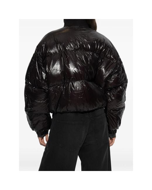 DIESEL Black High-Neck Puffer Jacket