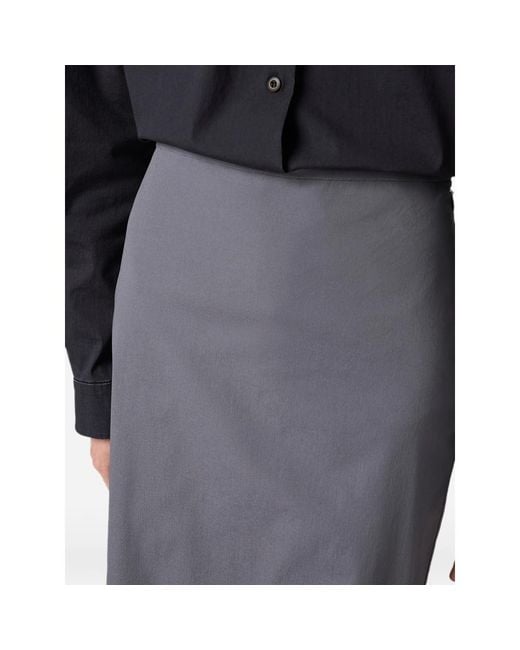 Miu Miu Gray Stretch Poplin Skirt