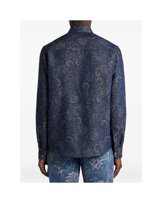 Etro Blue Shirts for men