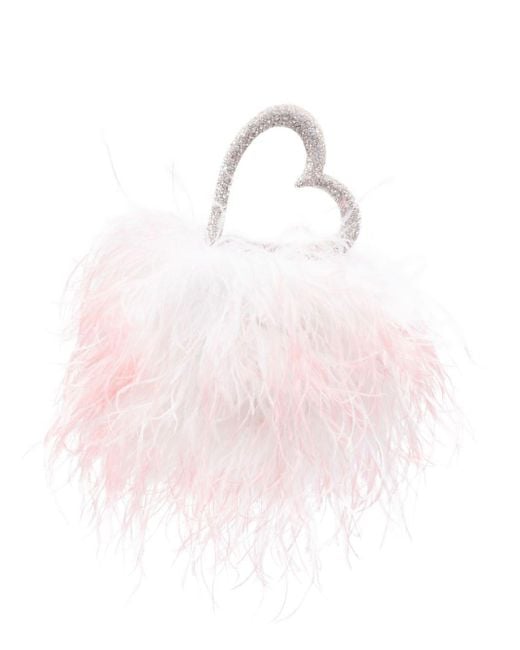 L'ALINGI Pink Love Feather Clutch Bag