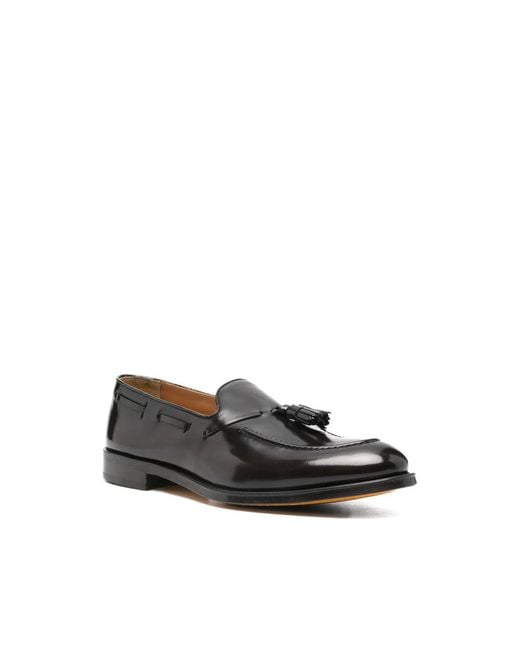Doucal's Black Tassel-Detail Loafers for men
