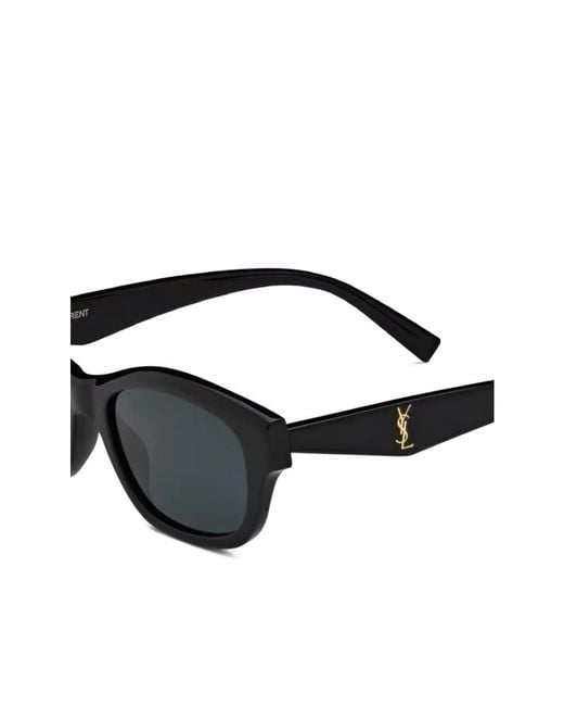 Saint Laurent Black Rectangle Sunglasses