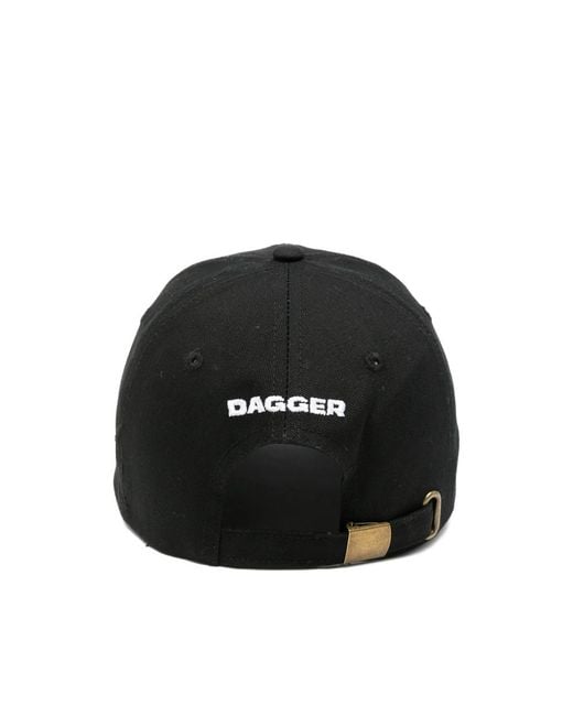 DAGGER Black Slogan-Embroidered Baseball Cap for men