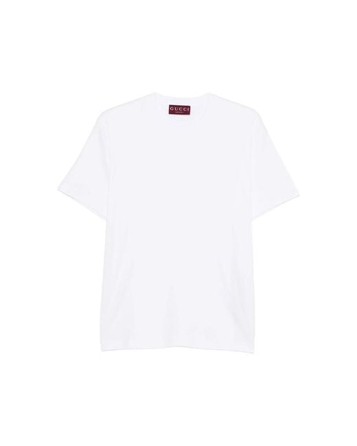 Gucci White Short-Sleeve Crew-Neck T-Shirt