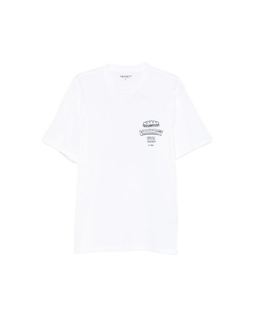 Carhartt White Sandwich Cotton T-Shirt for men