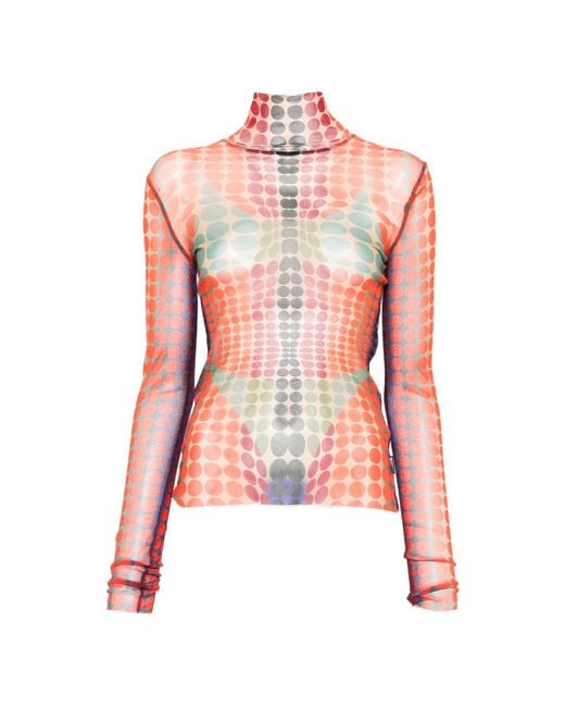 Jean Paul Gaultier Pink Patterned Top