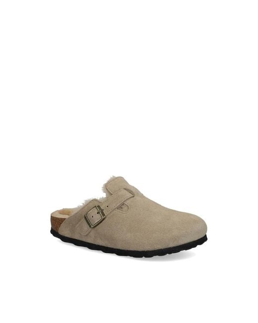 Birkenstock Brown Boston Shearling Mules for men