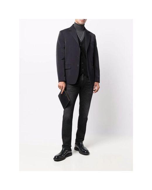 Fileria Black V-Neck Virgin Wool Gilet for men
