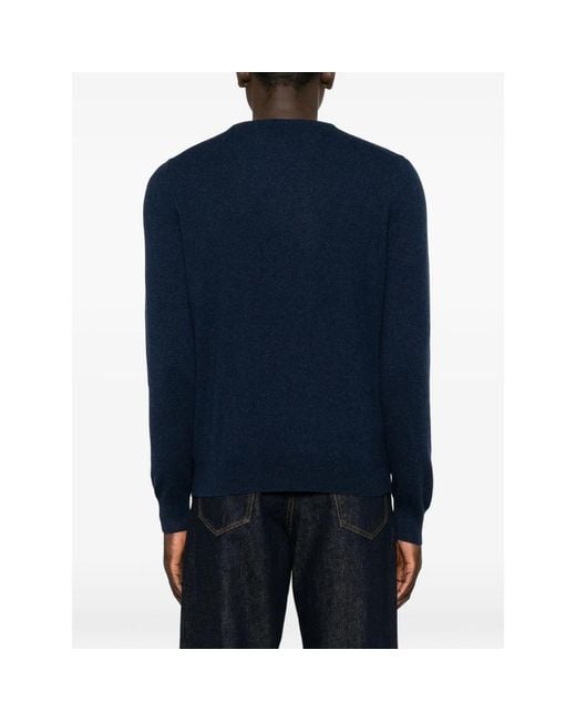 Fileria Blue Crew-Neck Long-Sleeve Sweater for men