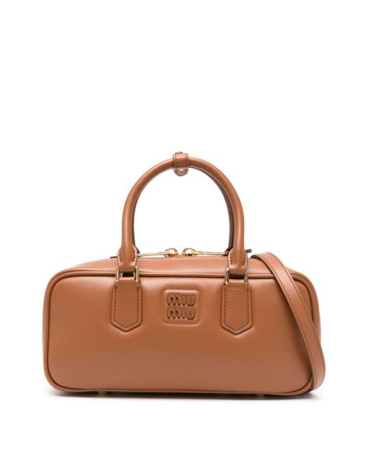 Miu Miu Brown Arcadie Tote Bag