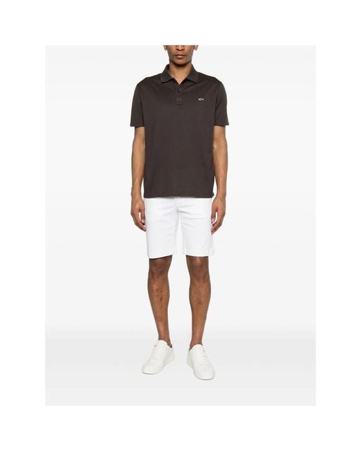 Paul & Shark Brown Logo-Detail Polo Shirt for men