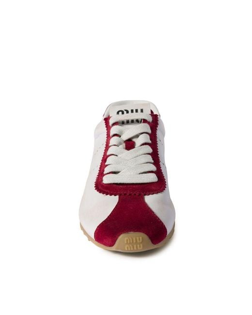 Miu Miu Pink Plume Sneakers