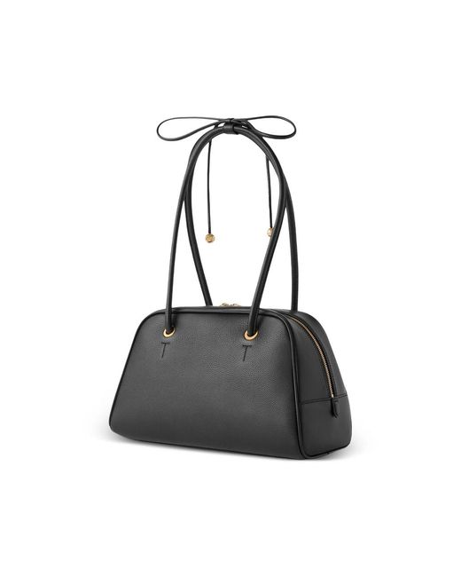 Furla Black M Poppy Dome Bow-Detail Shoulder Bag