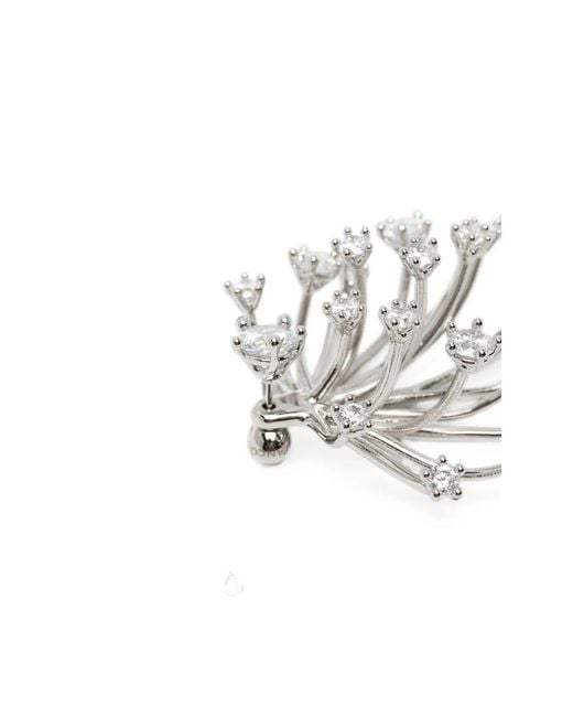 Panconesi White Kismet Crystal-Embellished Earrings