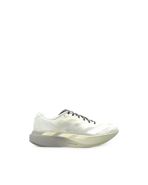 Adidas White Adizero Evo Sl Lace-Up Sneakers