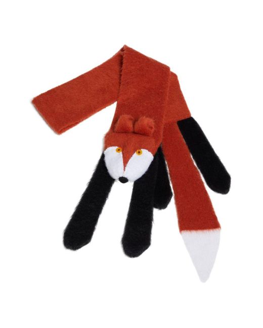 Marni Red Fox Knitted Scarf for men