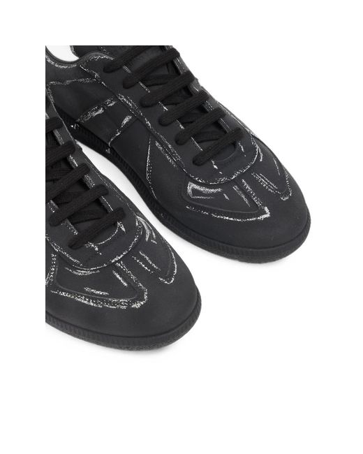 Maison Margiela Black Replica Sneakers for men