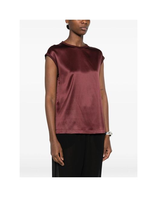 Brunello Cucinelli Purple T-Shirt Silk