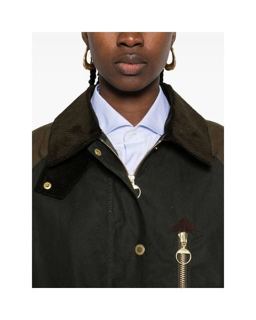 Barbour Black Raglan-Sleeve Buttoned Coat