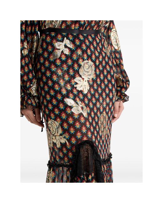 Etro Black Silk Skirt