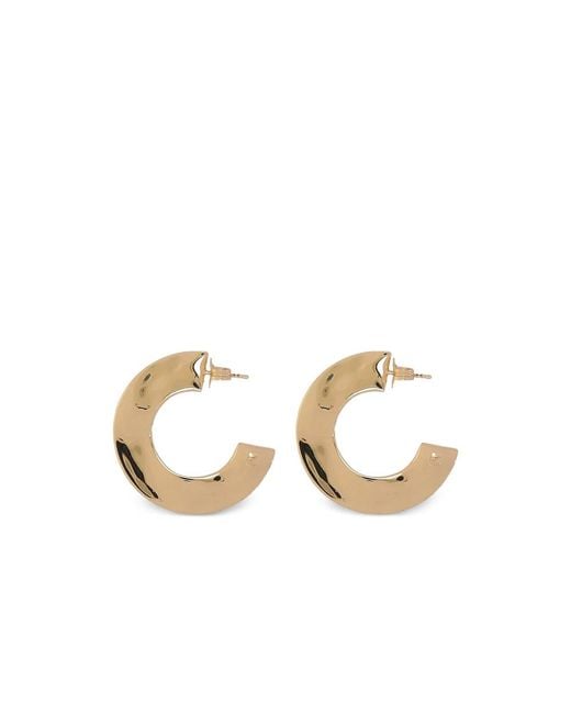 FEDERICA TOSI Metallic Mindy Curved Hoop Earrings