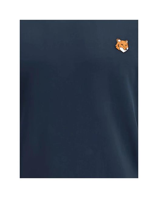 Maison Kitsuné Blue Logo-Patch Sweatshirt for men
