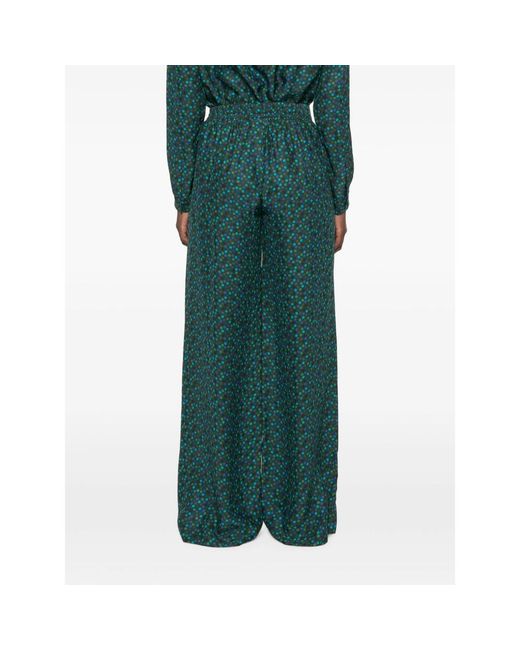 Gianluca Capannolo Green Claudia Polka-Dot Trousers