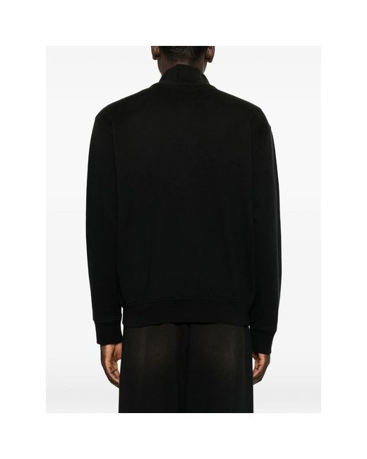 Arte' Black Sunfade Zip-Up Hoodie for men