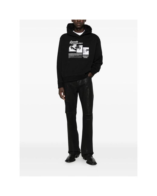 MIDNIGHT RODEO Black Graphic Hoodie for men