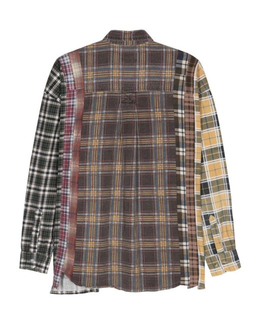 Needles Brown 7 Cuts Patchwork Shirt for men