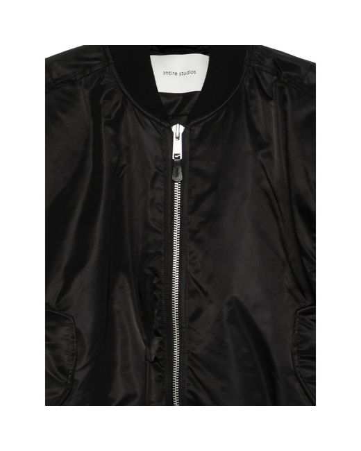 Entire studios Black Zip-Fastening Bomber Jacket for men