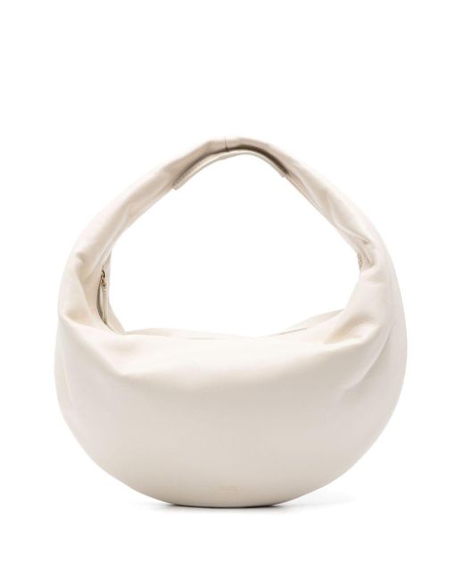 Khaite White Medium Olivia Leather Tote Bag