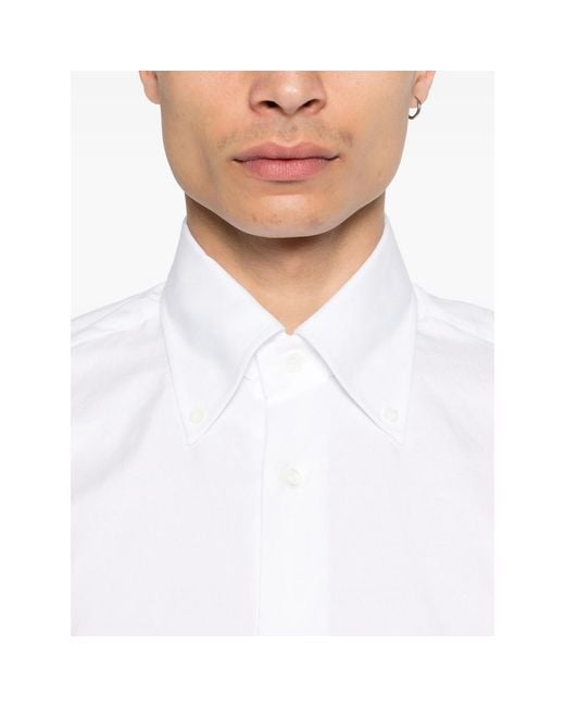 Mazzarelli White Buttoned Shirt for men