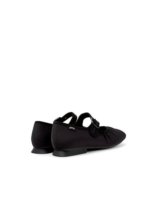 Camper Black Casi Myra Buckle-Fastening Ballet Flats