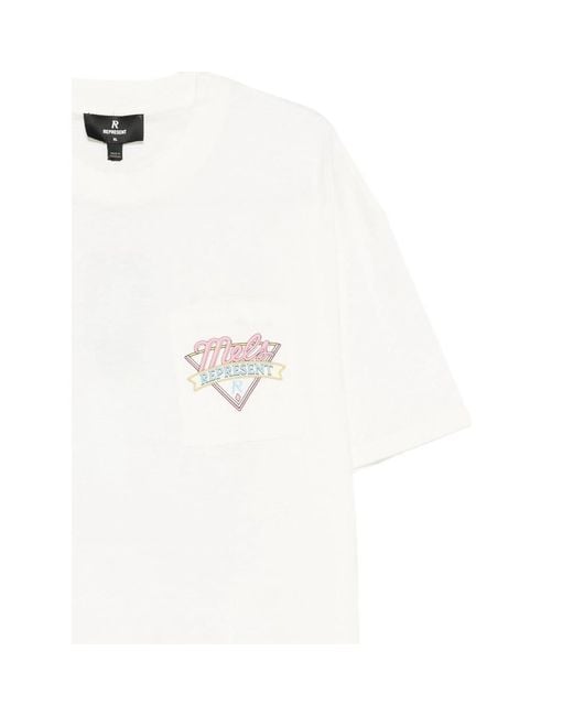 Represent White T-Shirt for men