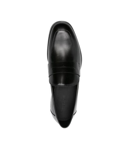 Stuart Weitzman Black Sw Club Classic Penny Loafers for men