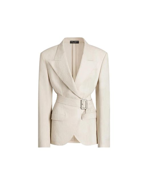 Dolce & Gabbana Natural Dolce & Gabbana Neutrals Jackets