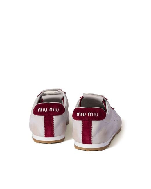 Miu Miu Pink Plume Sneakers
