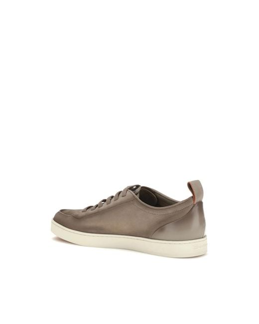Santoni Gray Laced Shoes for men