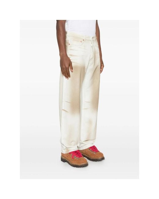 Magliano White Flattone Faded-Effect Jeans for men