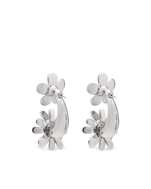 Marc Jacobs White Earrings Daisy Wild