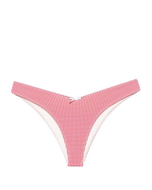 Frankie's Bikinis Pink Enzo V-Silhouette Bikini Bottom
