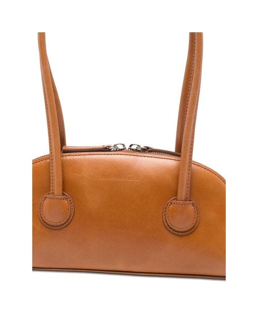 MARGE SHERWOOD Brown Top Handle Shoulder Bag