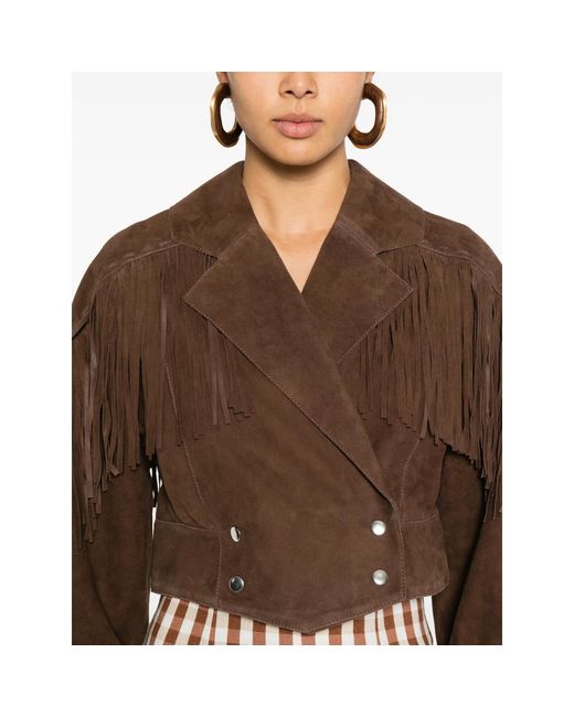 Rixo Brown Leather Outerwear