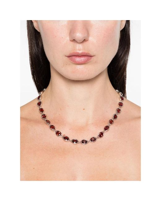 DARKAI Brown Oval-Stone Necklace for men