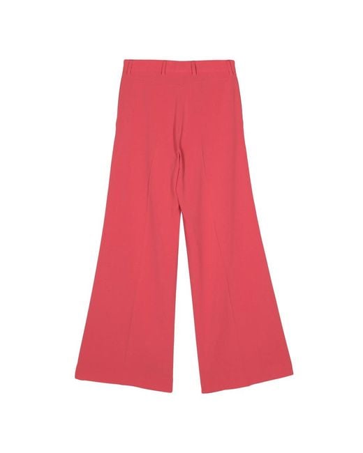Alberto Biani Pink Pressed-Crease Palazzo Pants