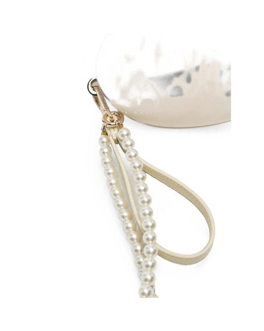Simone Rocha Natural Pearl-Embellished Shell-Shaped Cross Body Bag
