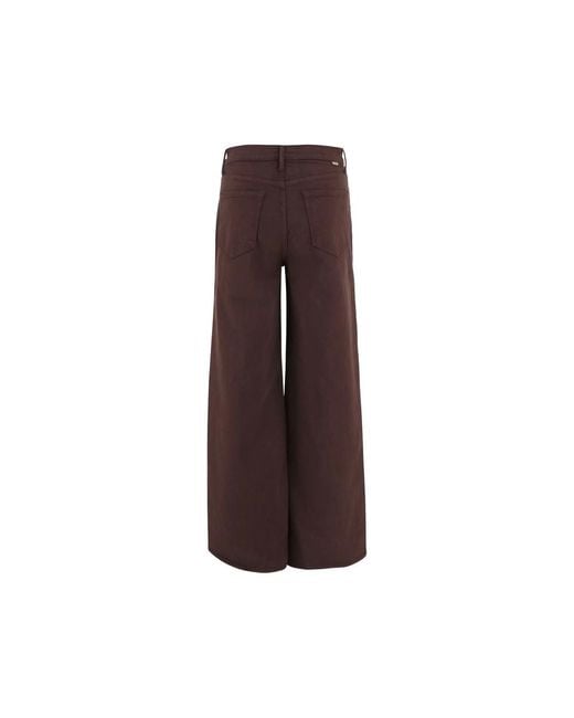 Mother Brown Wide-Leg Jeans