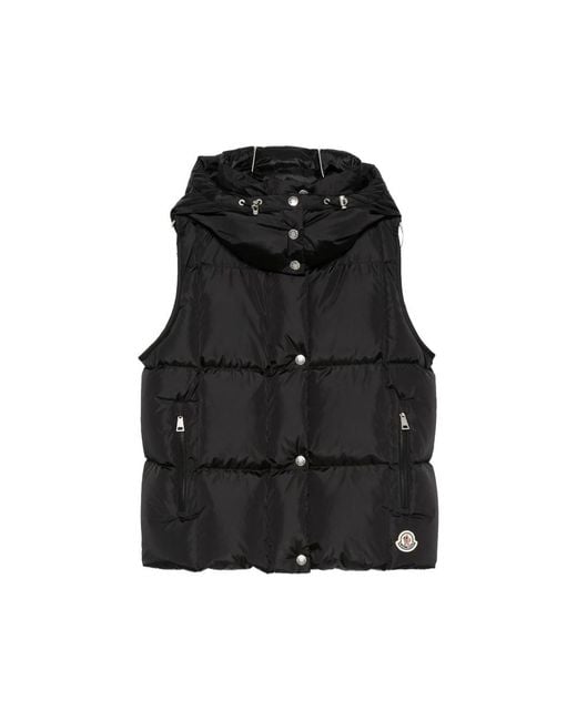 Moncler Black Quilted Hooded Gilet